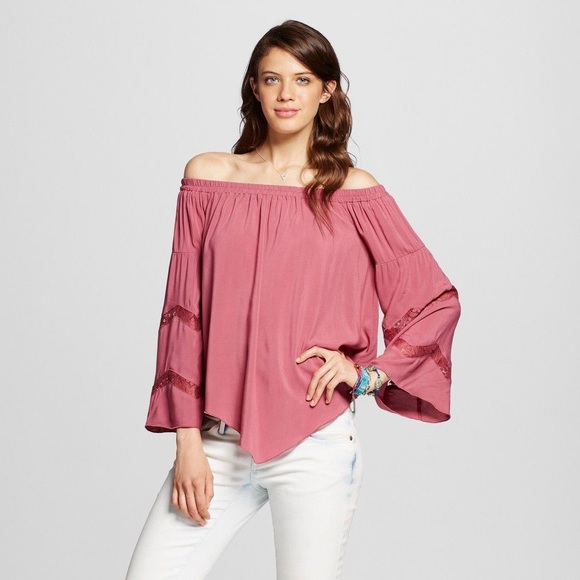 Mauve Off the Shoulder Top - Picture 1 of 2